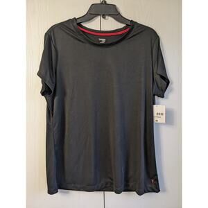 Danskin Now Women's Black Short Sleeve Round Neck Polyester T-shirt Top Size XXL
